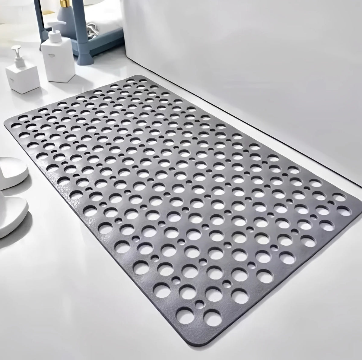 Shower Mat Suction Cup Grid & Drainage Holes