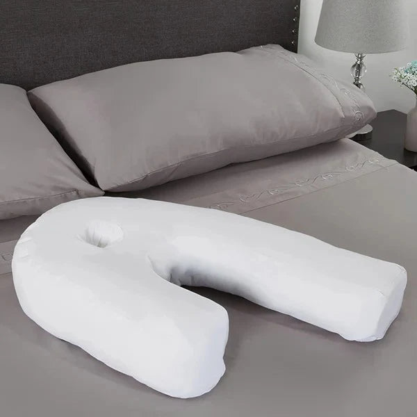 Side Sleeper Pillow Plush Polyester Ergonomic Ear Recess