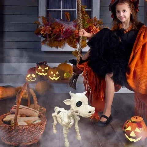 Skeleton Decoration Cow & Horse Realistic Weatherproof Resin