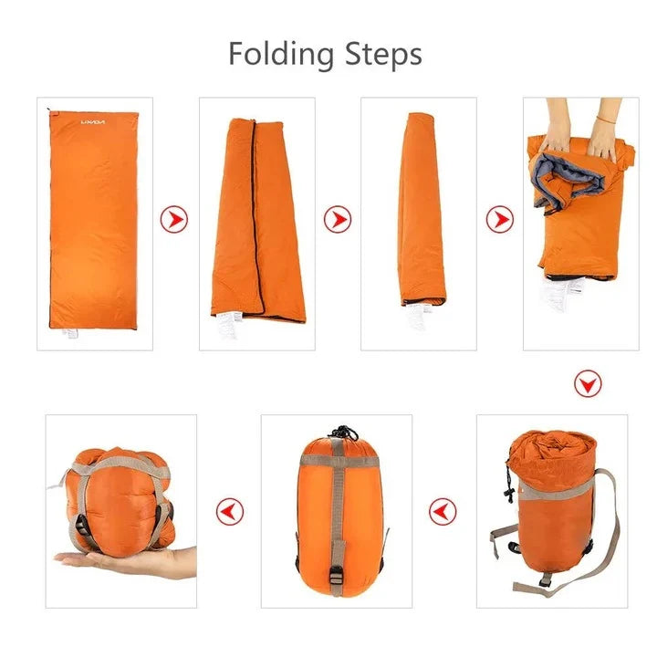 Sleeping Bag Lightweight Water-Resistant Nylon Convertible