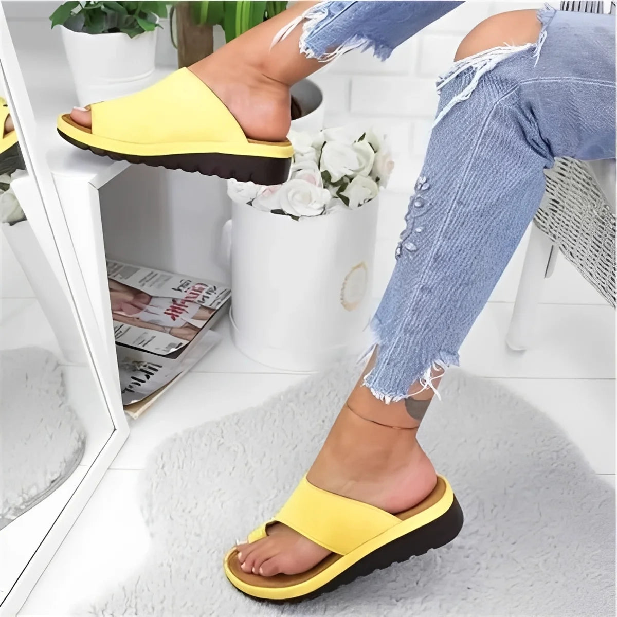 Slide Sandals Contoured EVA Footbed Slip-Resistant Outsole