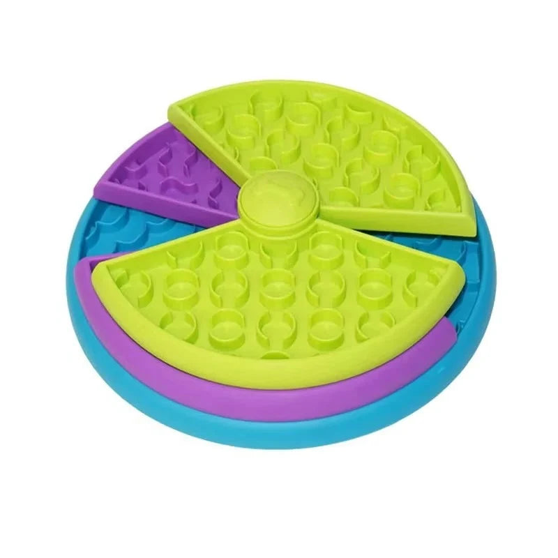 Slow Feeder Bowl Puzzle-Style Compartments Textured Non-Slip Base