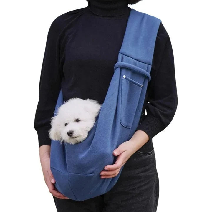 Small Dog Sling Carrier Machine-Washable Cotton Holds 16.5 lb