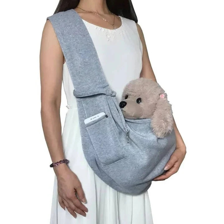 Small Dog Sling Carrier Machine-Washable Cotton Holds 16.5 lb