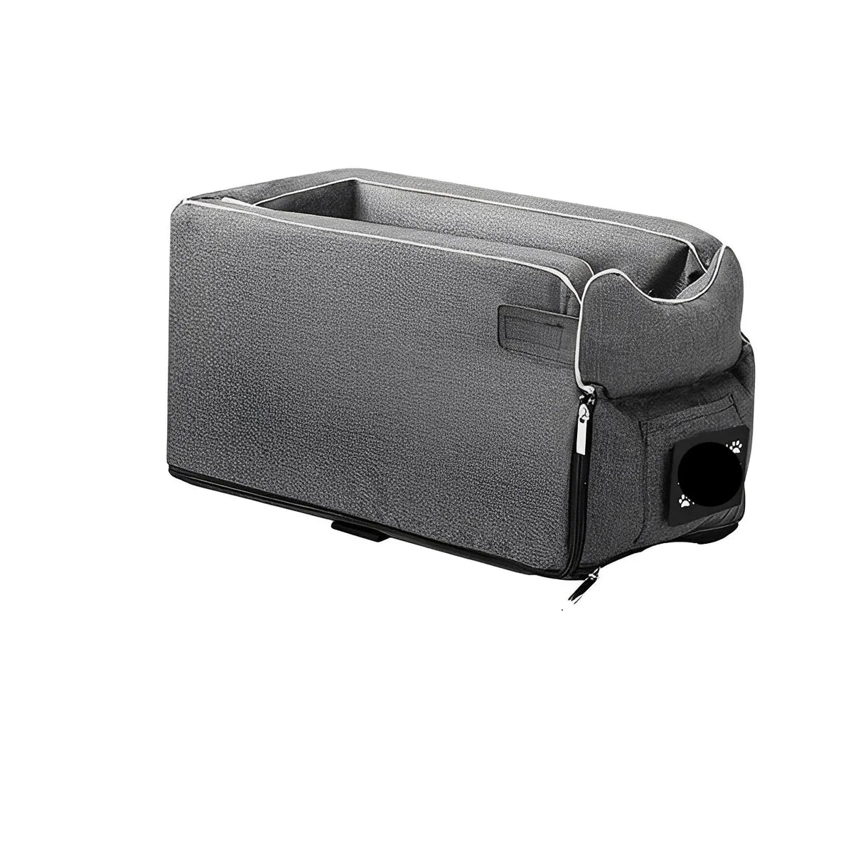 Small Pet Car Seat Armrest-Mount Padded Zippered Top