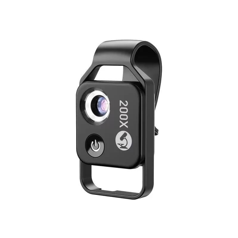 Smartphone Microscope Lens 200X Optical Glass Universal Clip-On