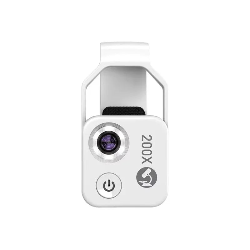 Smartphone Microscope Lens 200X Optical Glass Universal Clip-On