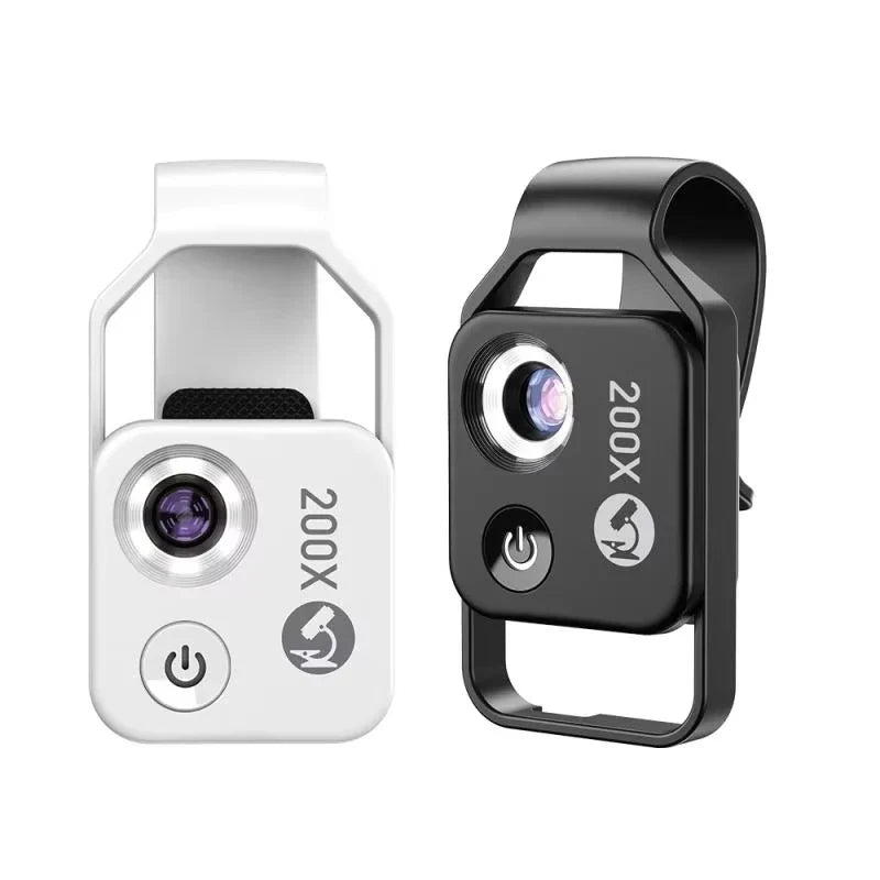 Smartphone Microscope Lens 200X Optical Glass Universal Clip-On