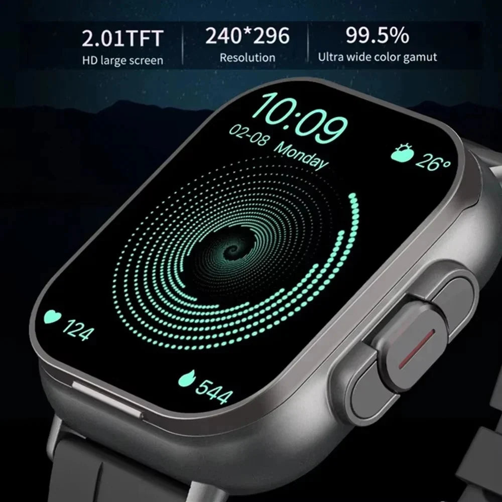 Smartwatch Built-In Earbuds & Charging 2-Inch Display