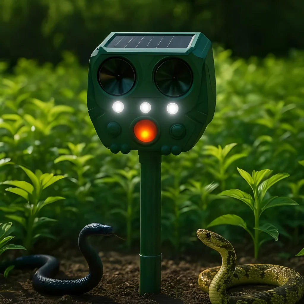 Snake Deterrent Solar Ultrasonic & Flashing Light
