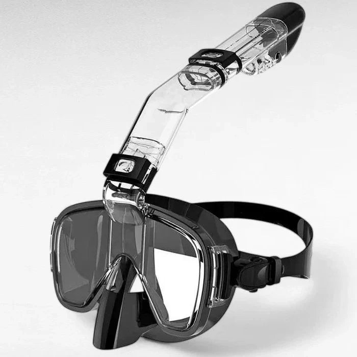 Snorkeling Mask Panoramic Lens Dry-Top Snorkel Adjustable Strap