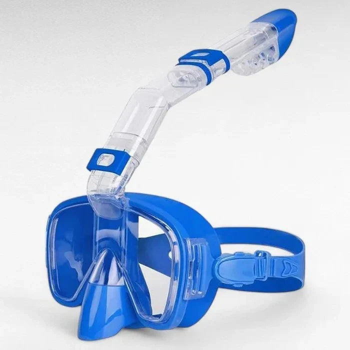Snorkeling Mask Panoramic Lens Dry-Top Snorkel Adjustable Strap
