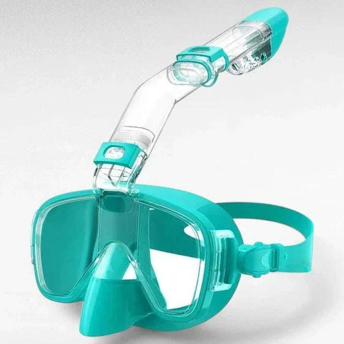 Snorkeling Mask Panoramic Lens Dry-Top Snorkel Adjustable Strap