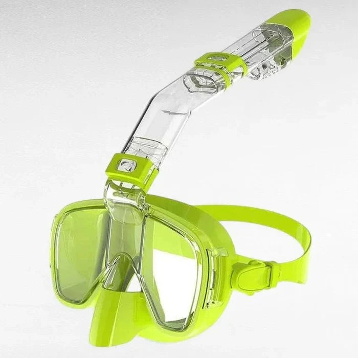 Snorkeling Mask Panoramic Lens Dry-Top Snorkel Adjustable Strap