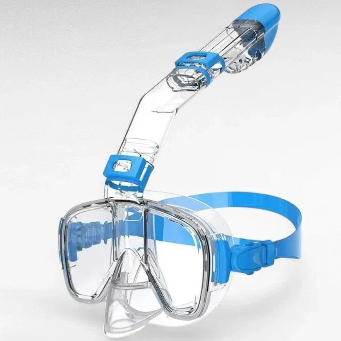Snorkeling Mask Panoramic Lens Dry-Top Snorkel Adjustable Strap