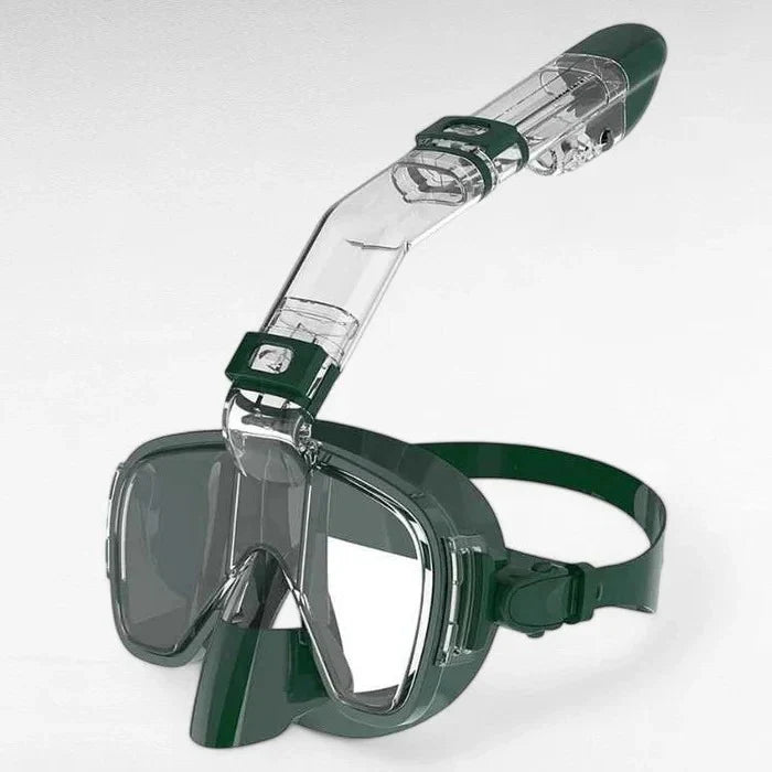 Snorkeling Mask Panoramic Lens Dry-Top Snorkel Adjustable Strap