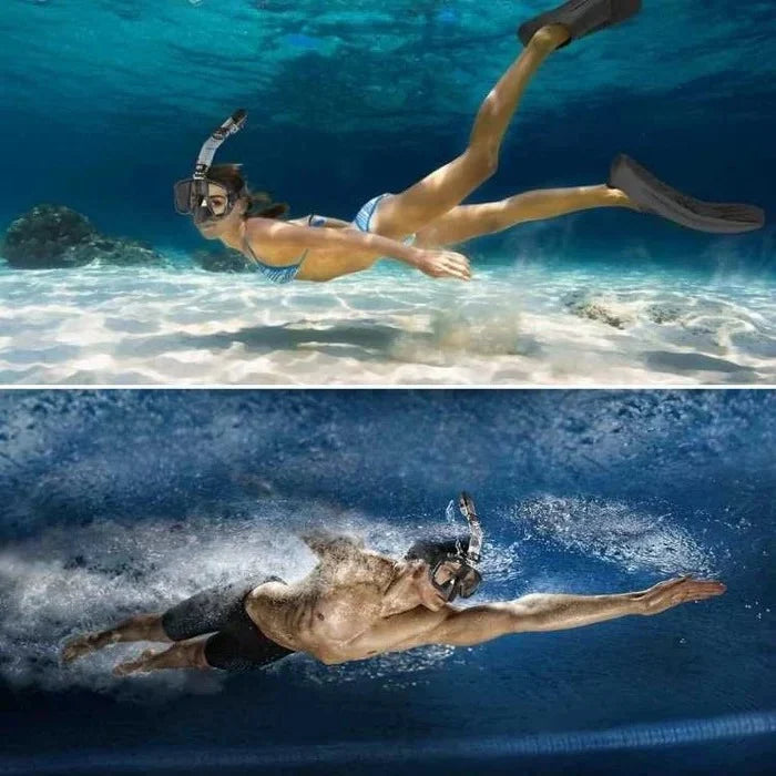 Snorkeling Mask Panoramic Lens Dry-Top Snorkel Adjustable Strap