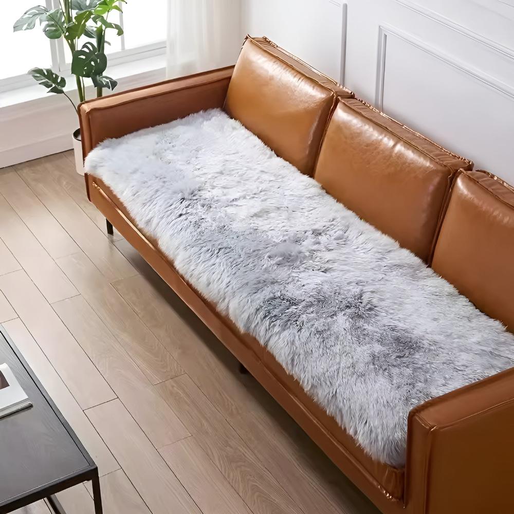 Sofa Cover Plush Faux Fur Anti-Slip Pet Hair Resistant