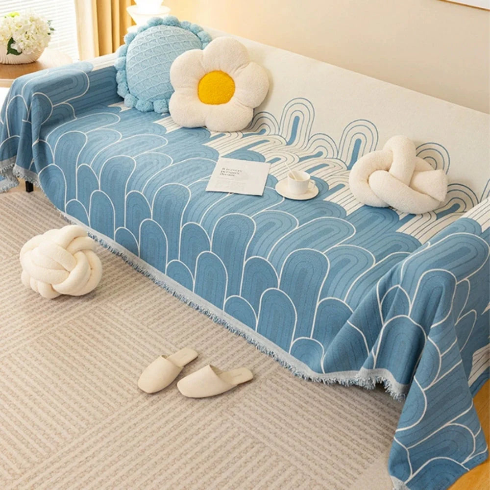 Sofa Cover Rainbow Arches Chenille Machine Washable
