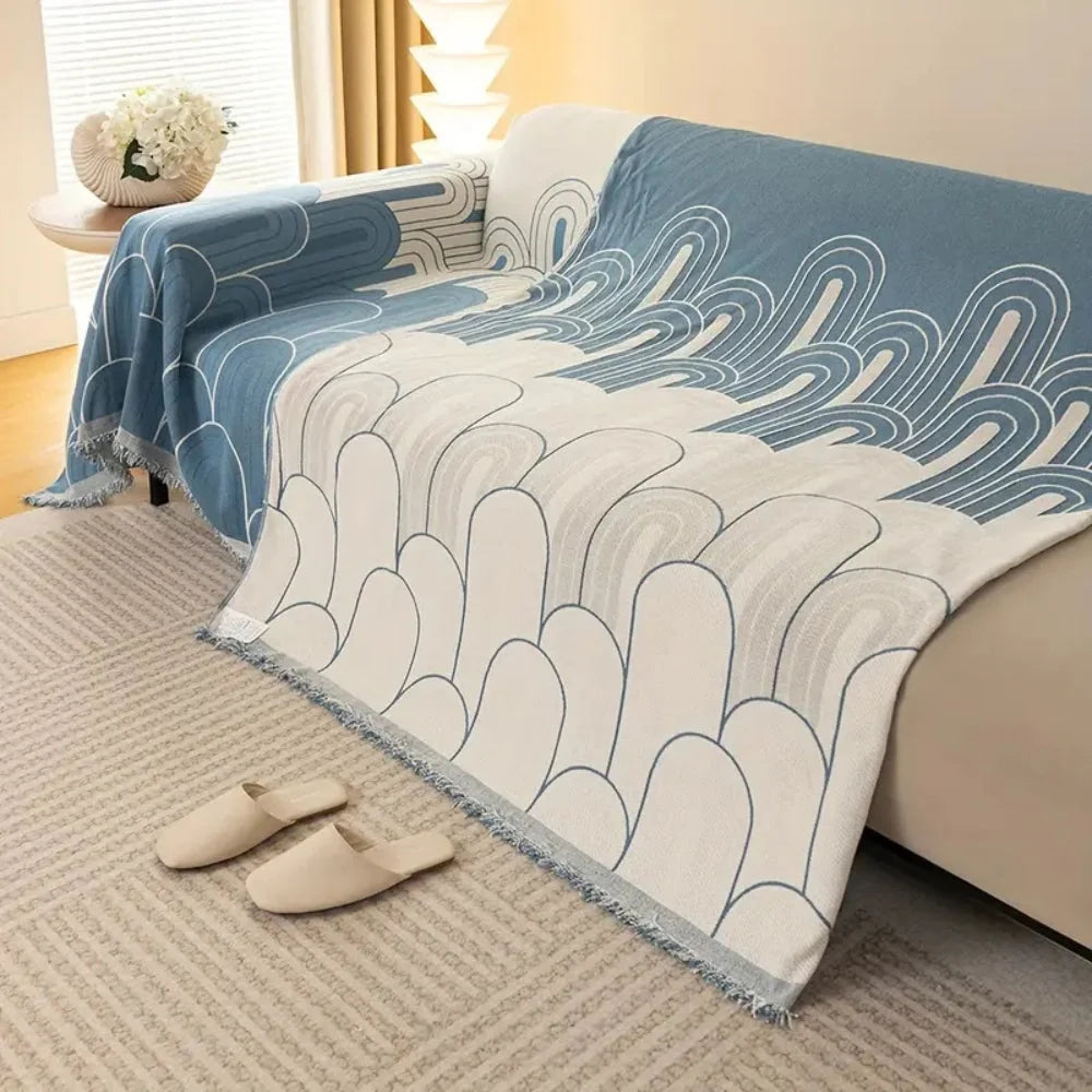 Sofa Cover Rainbow Arches Chenille Machine Washable