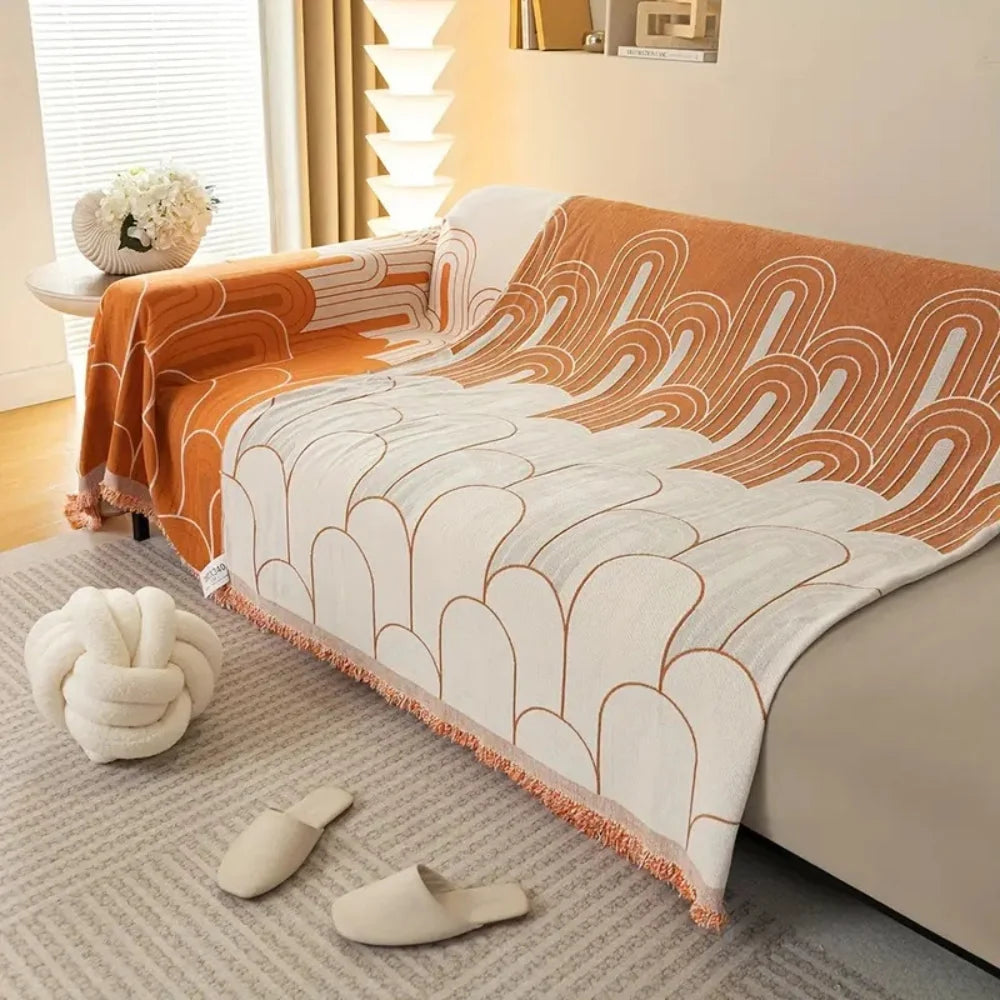 Sofa Cover Rainbow Arches Chenille Machine Washable