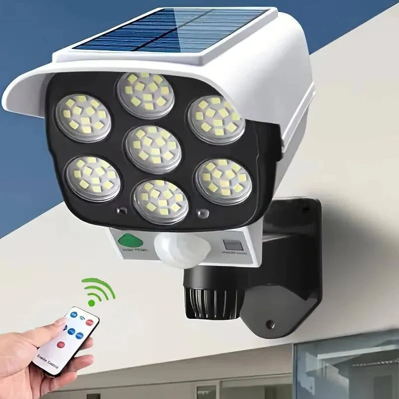 Solar Floodlight 2000 Lumens Motion-Activated & Remote