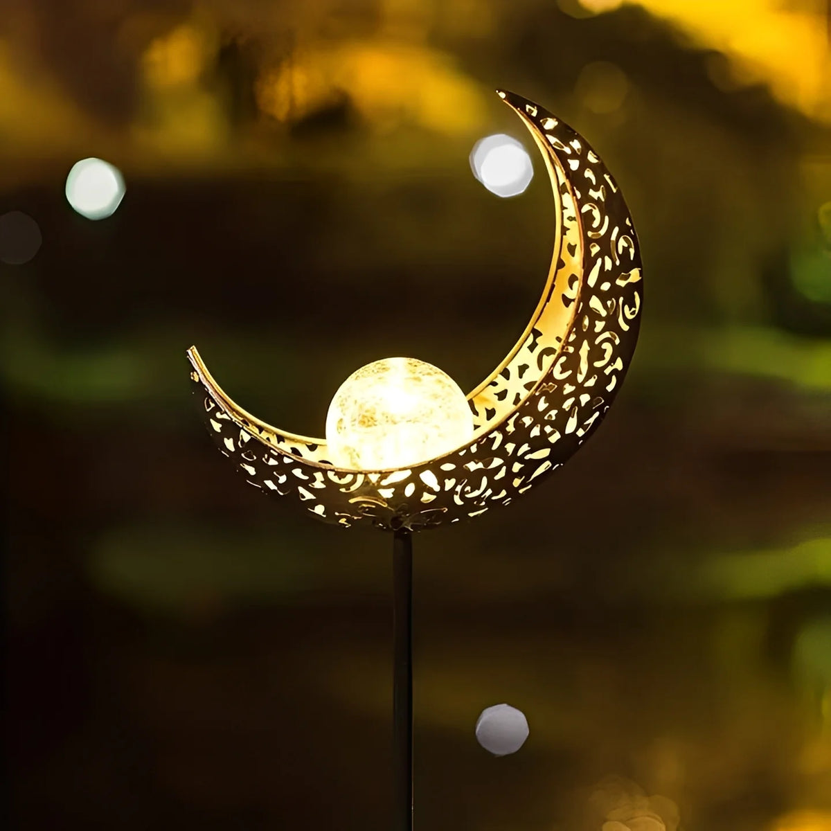 Solar Garden Light Moon & Fairy Dusk-To-Dawn IP55 Water-Resistant