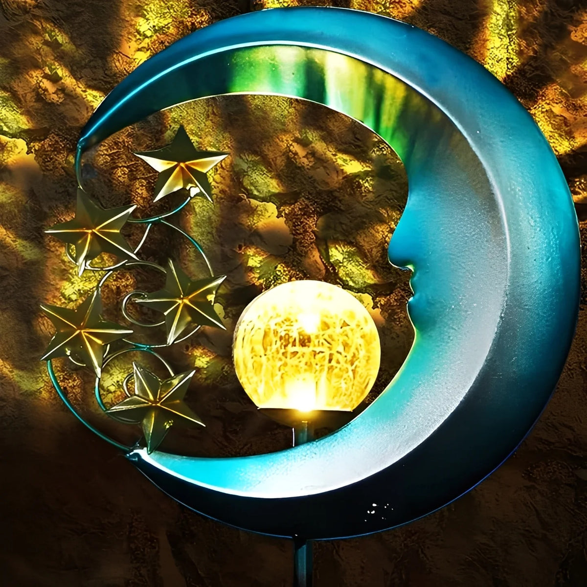 Solar Garden Light Moon & Fairy Dusk-To-Dawn IP55 Water-Resistant