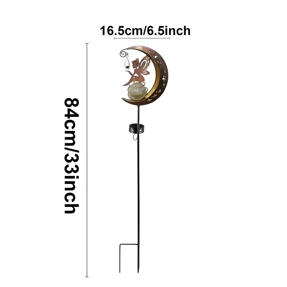 Solar Garden Light Moon & Fairy Dusk-To-Dawn IP55 Water-Resistant