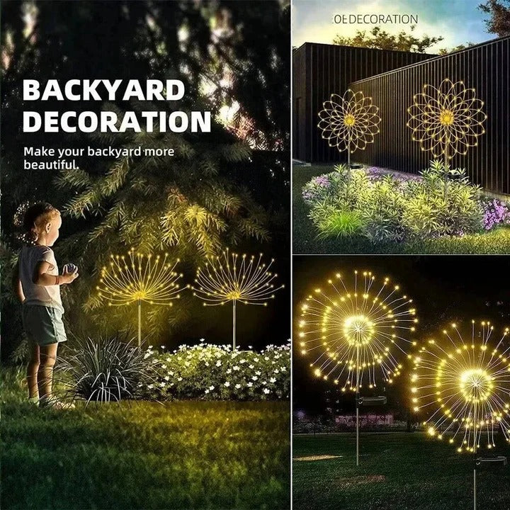 Solar Garden Stake Light Firework LED IP65