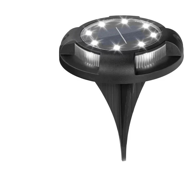 Solar Ground Light Multicolor LED Dusk-to-Dawn Weather-Resistant