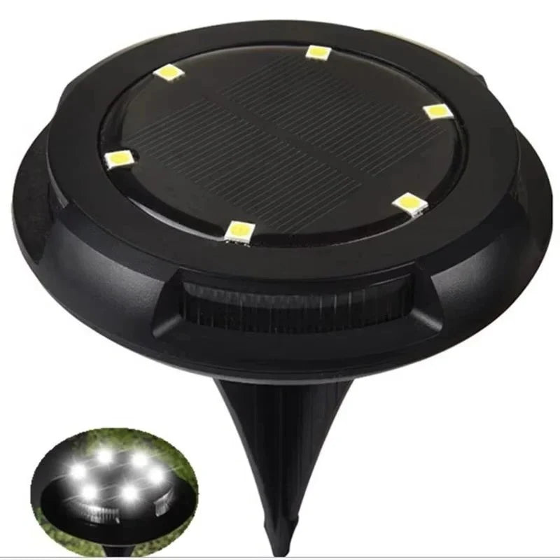 Solar Ground Light Multicolor LED Dusk-to-Dawn Weather-Resistant