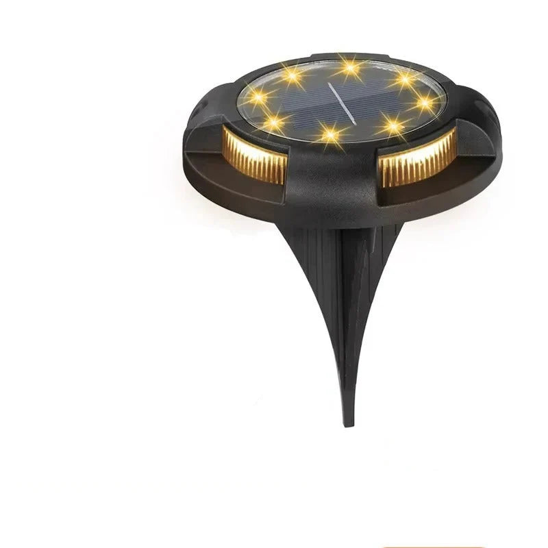 Solar Ground Light Multicolor LED Dusk-to-Dawn Weather-Resistant