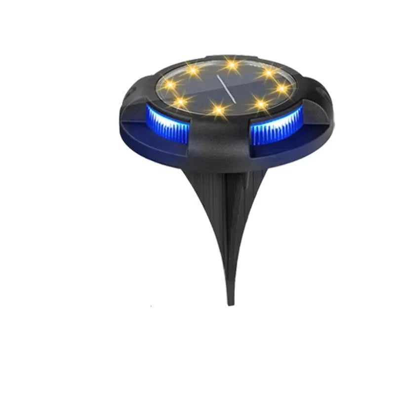 Solar Ground Light Multicolor LED Dusk-to-Dawn Weather-Resistant