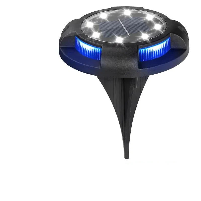 Solar Ground Light Multicolor LED Dusk-to-Dawn Weather-Resistant