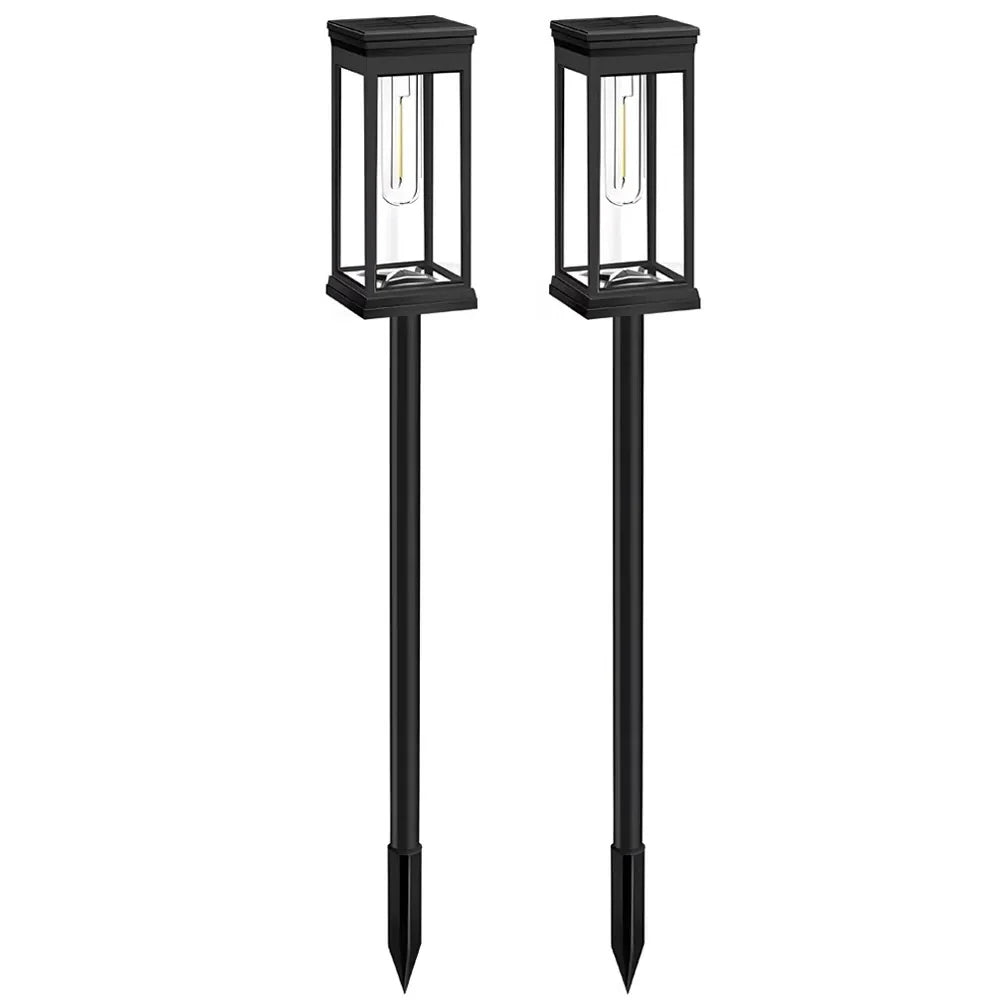 Solar Path Lights Automatic Sensor Weather-Resistant Set of 2