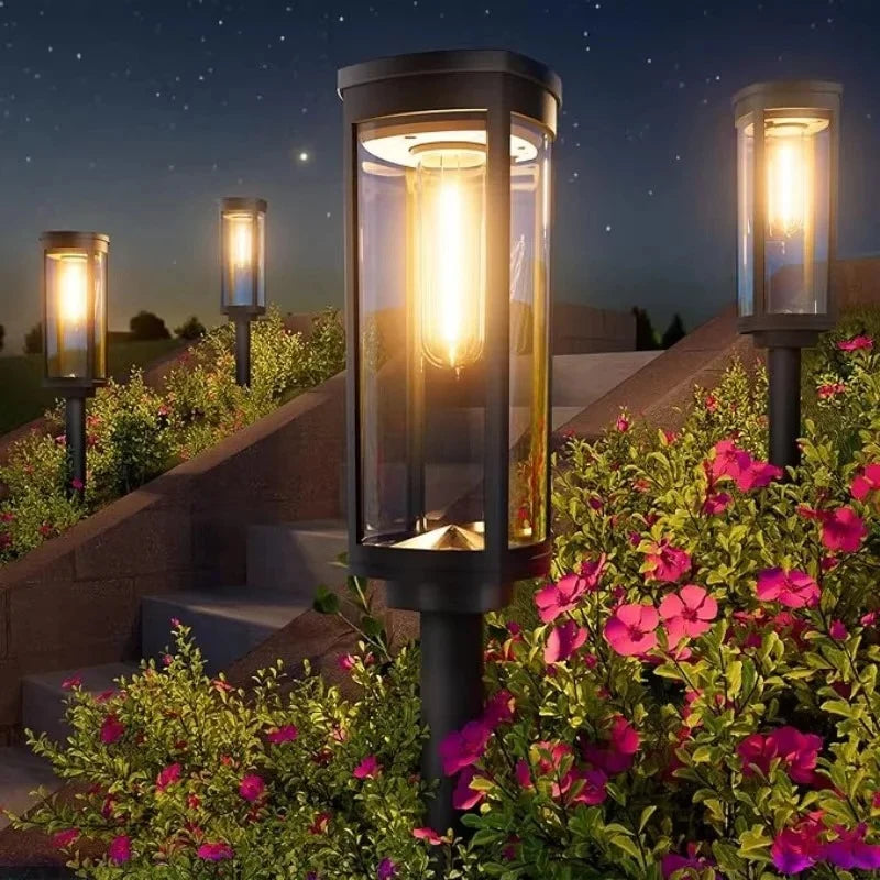 Solar Path Lights Automatic Sensor Weather-Resistant Set of 2