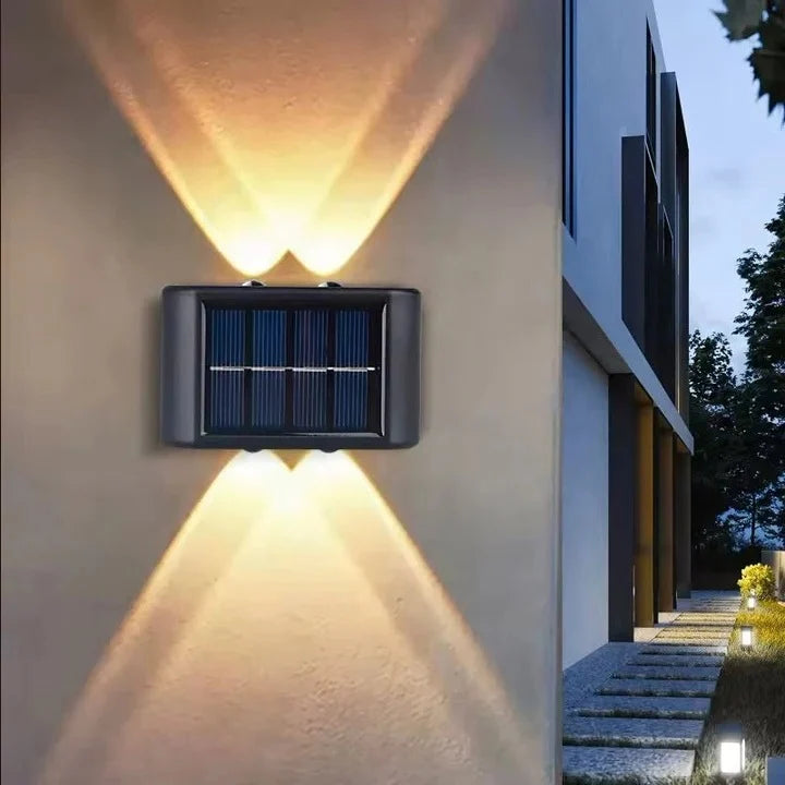 Solar Wall Light Warm White LED & Dusk-to-Dawn Sensor