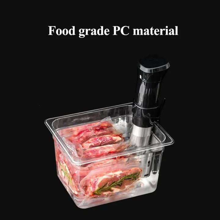 Sous Vide Container Clear Walls & Water Level Marks