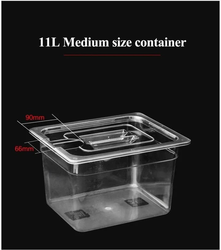 Sous Vide Container Clear Walls & Water Level Marks