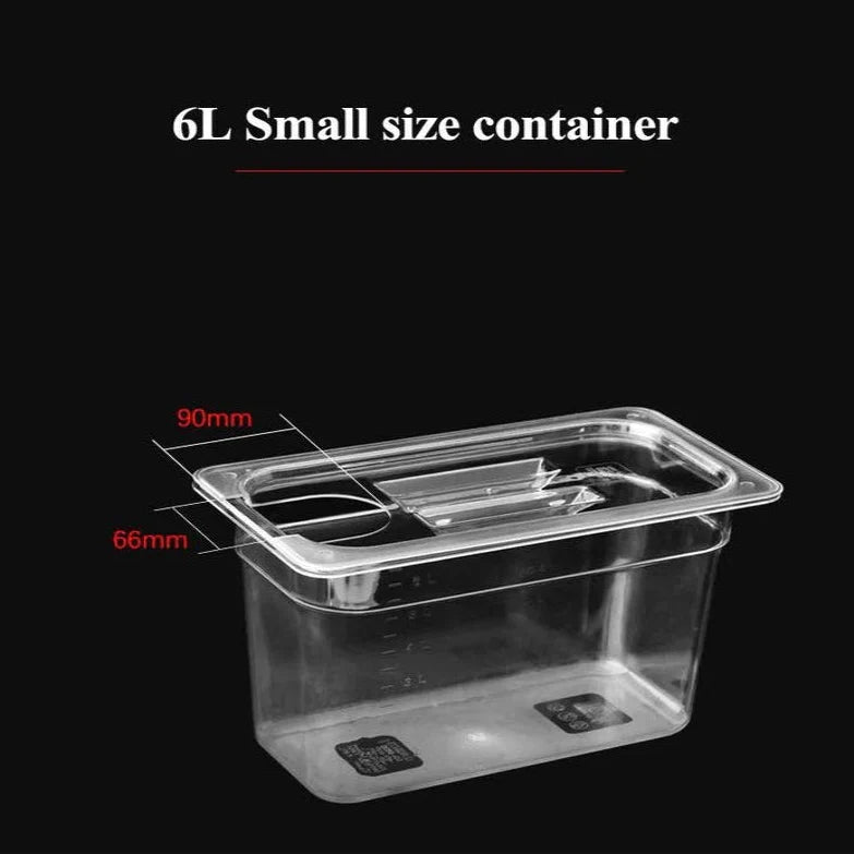 Sous Vide Container Clear Walls & Water Level Marks