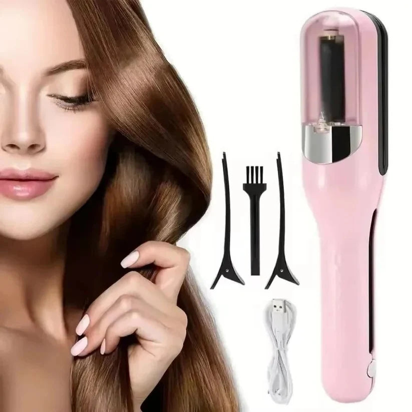 Split End Trimmer Rechargeable Type-C Steel-Teeth Comb