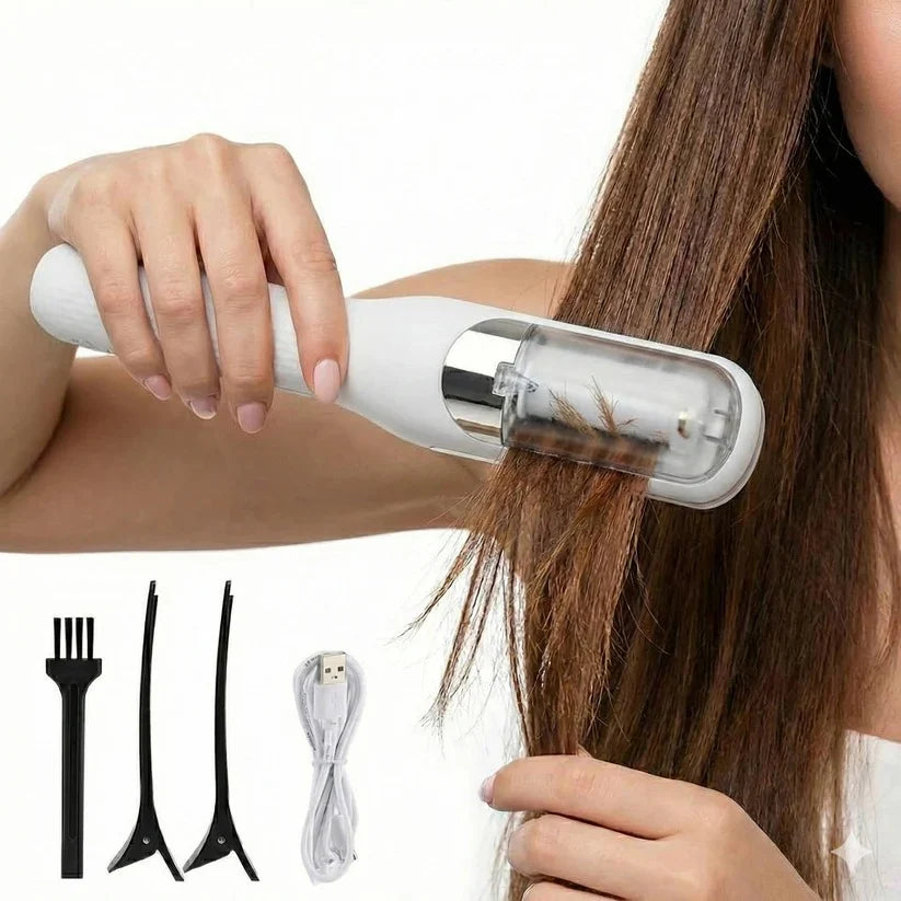 Split End Trimmer Rechargeable Type-C Steel-Teeth Comb