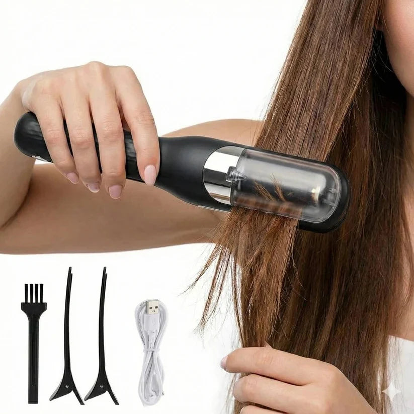Split End Trimmer Rechargeable Type-C Steel-Teeth Comb