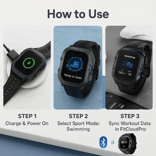 Sports Watch Activity Tracker Swim-Ready 5ATM