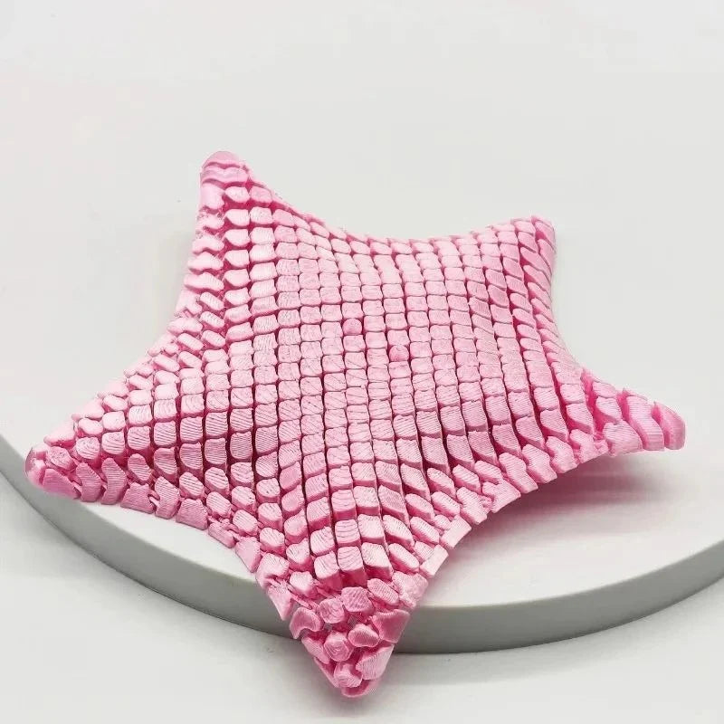Starfish Fidget Toy Pose-Holding Click-Free 3D Printed