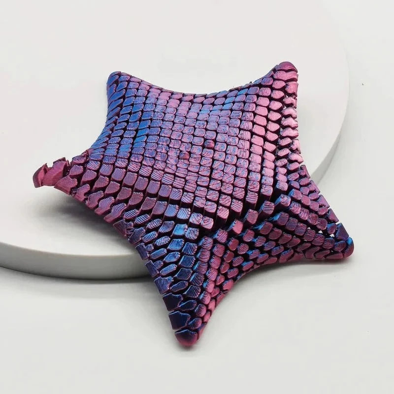 Starfish Fidget Toy Pose-Holding Click-Free 3D Printed