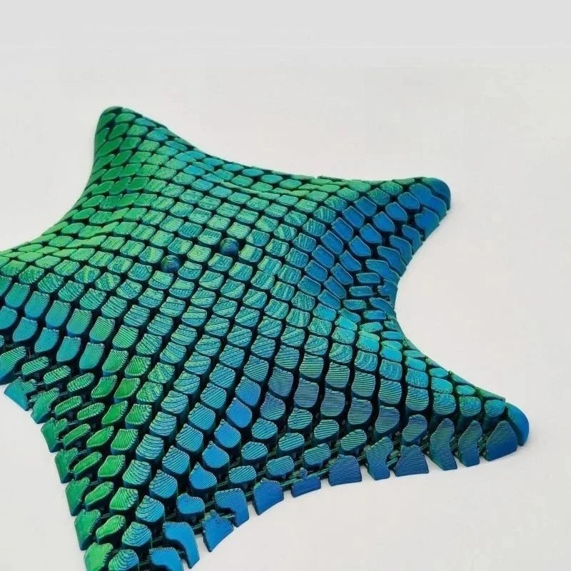 Starfish Fidget Toy Pose-Holding Click-Free 3D Printed