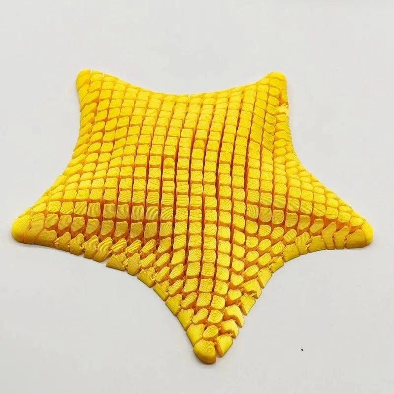 Starfish Fidget Toy Pose-Holding Click-Free 3D Printed