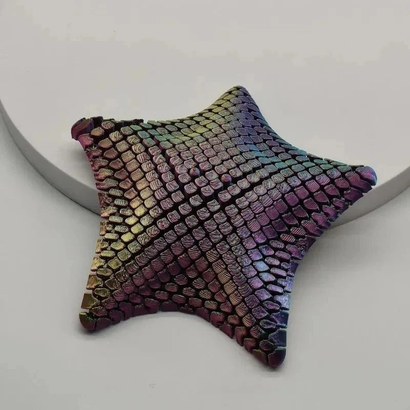 Starfish Fidget Toy Pose-Holding Click-Free 3D Printed